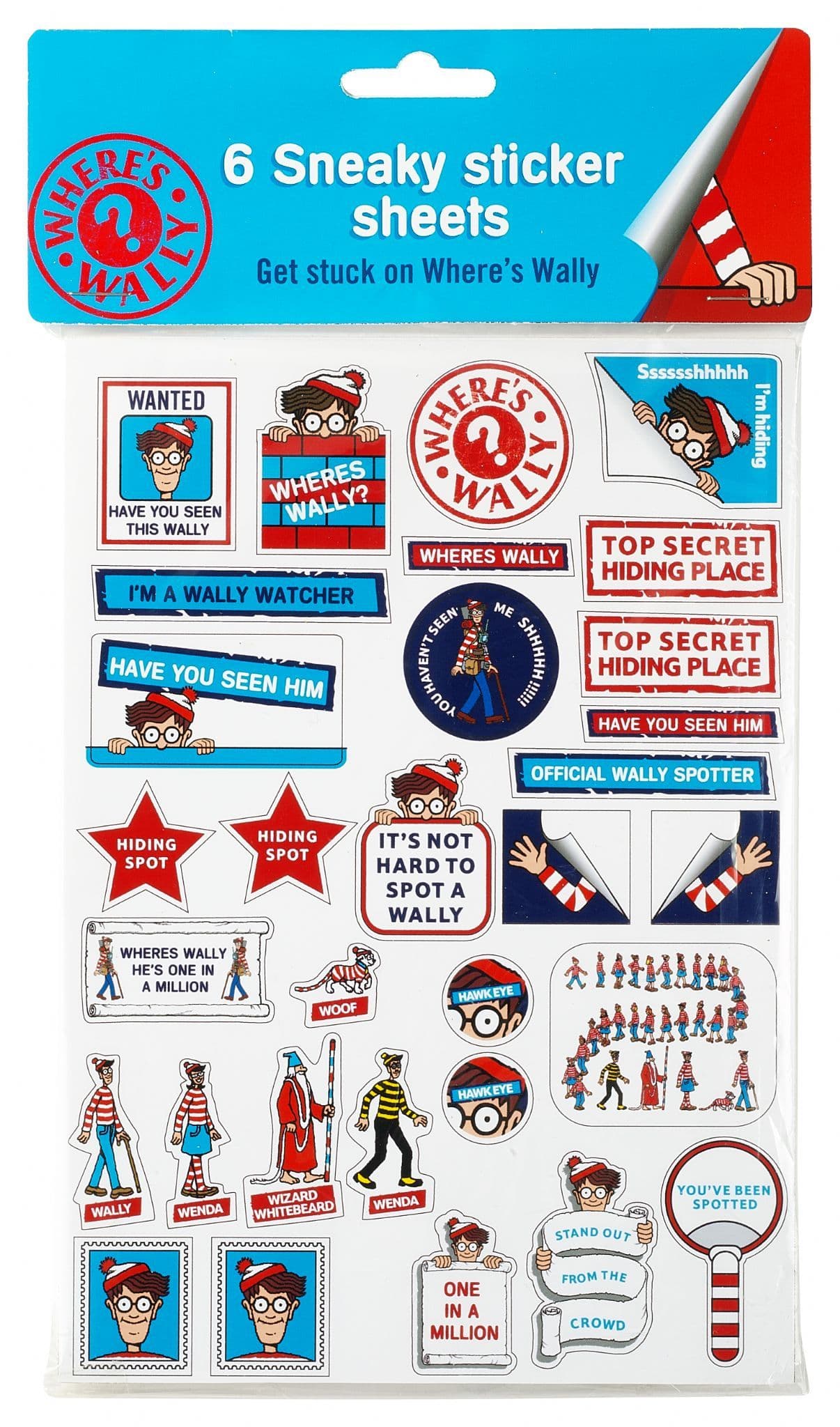 Wheres Wally Party Sticker Sheets