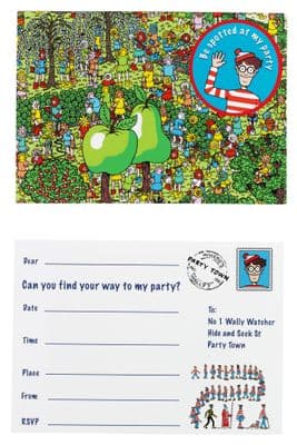Wheres Wally Party Thank You Cards