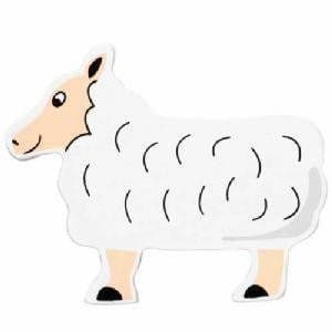 Wooden white sheep