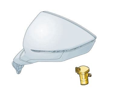 Ultimate Components Wing Mirror Cover For Cupra Born 2022+ – Drivers Side, Primed, With Side Assist Cut Out
