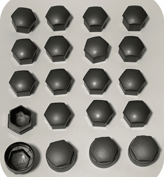 Grey Wheel Nut Caps Set 20