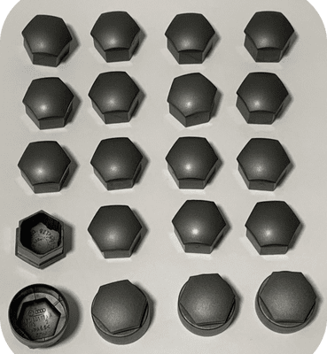 Grey Wheel Nut Caps (Set 20)