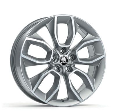 Karoq  19" Crater Factory Alloy Wheel in Silver