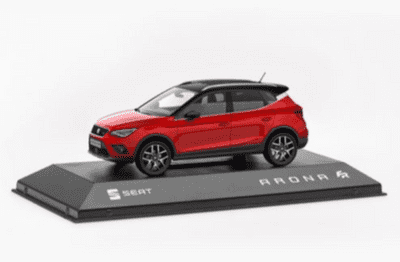 SEAT Arona 1/43 Scale Red Model Car