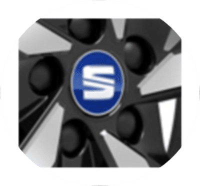SEAT Centre Alloy Wheel Cap - Blue
