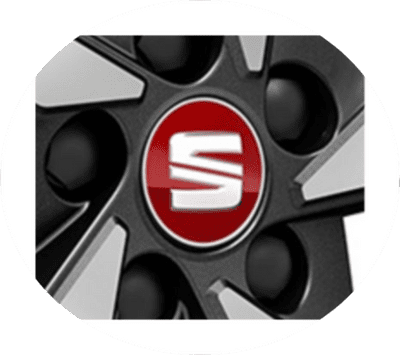 SEAT Centre Alloy Wheel Cap - Red