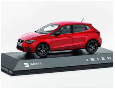 SEAT Ibiza 1/43 Scale Red Model Car
