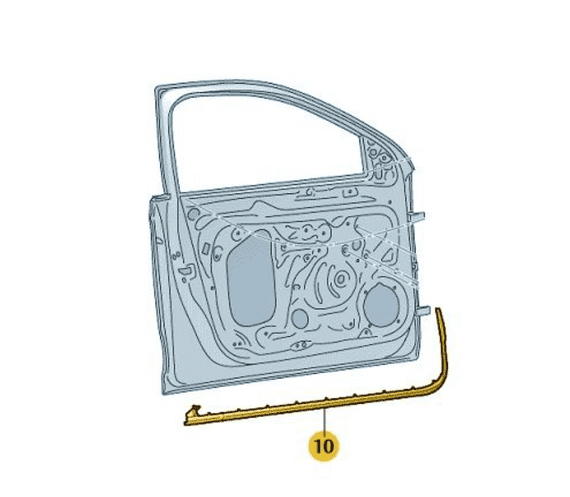 Skoda Octavia 5E Left Front Door Seal