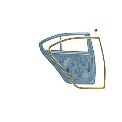 Skoda Octavia II 1Z Estate Rear Door Outer Seal (Left)