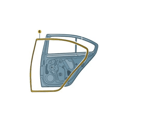 Skoda Octavia III 5E Estate Rear Door Outer Seal Right Skoda Octavia III 5E Estate Rear Door Outer Seal Right