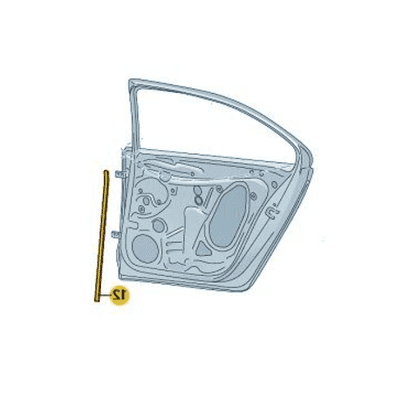 Skoda Octavia III Rear Outer Door Edge Seal (Right)