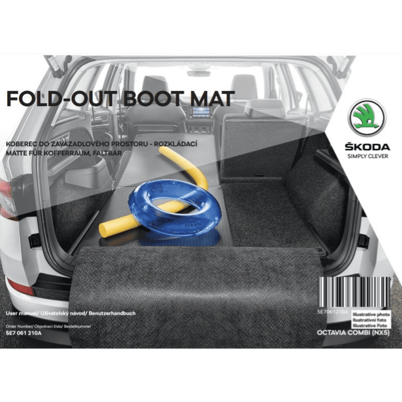 Skoda Octavia IIII Estate Double Sided Boot Mat With Bumper Cover model ...