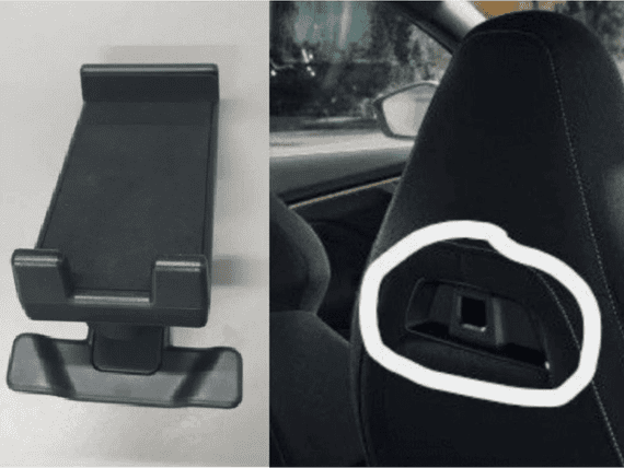 SKODA Simply Clever Tablet Holder  and Attatchment For Sports Seat