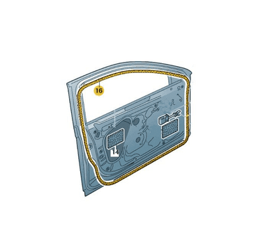 Skoda Superb 3V Front Door Seal (Left)