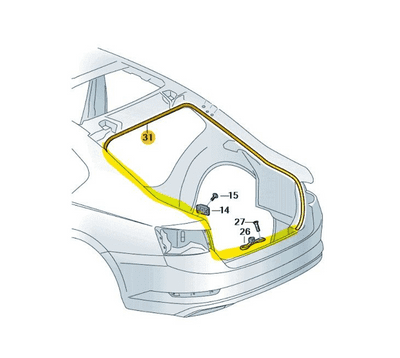 Skoda Superb III 3V Hatch Tailgate Seal