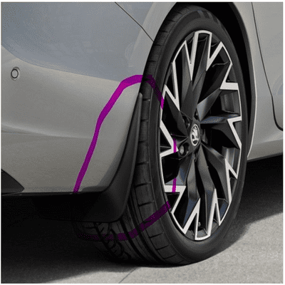 Skoda Superb IIII Rear Mudflaps (Hatch Model)