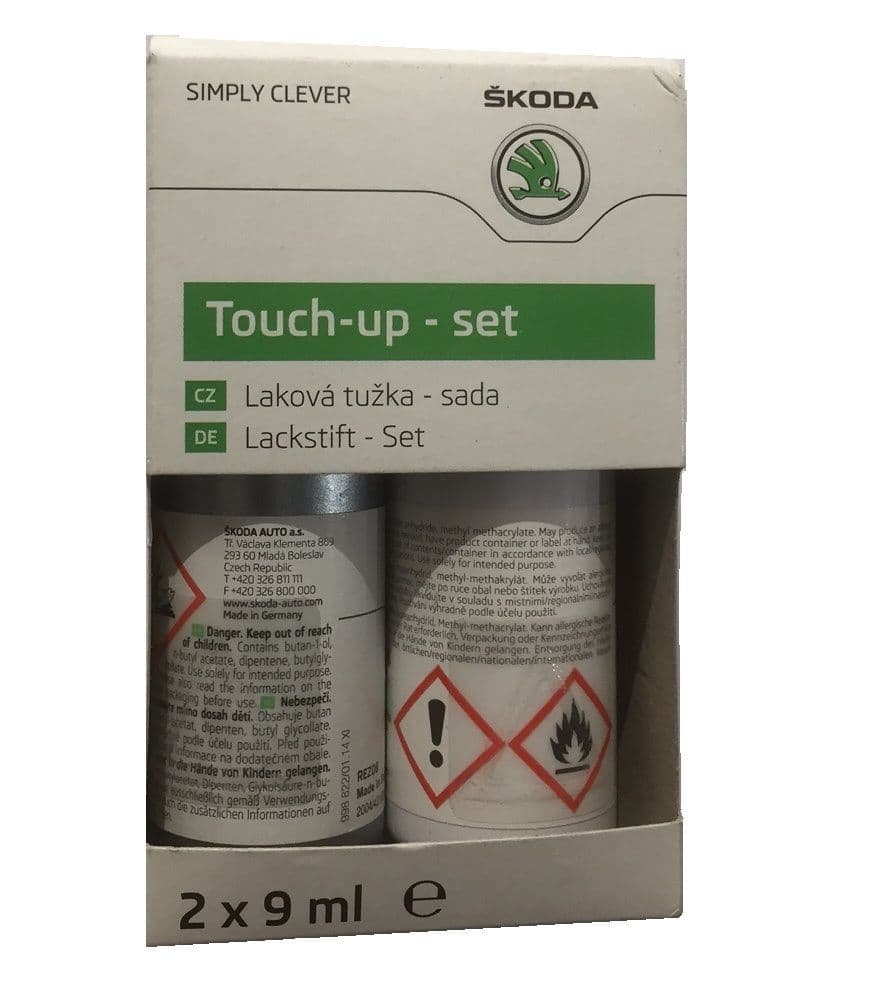 Lackstift Set Geeignet Für Skoda, Farbnummer S9R / 2Y2Y Moon Weiß