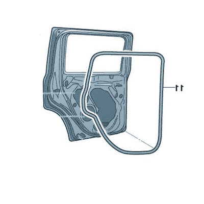 Skoda Yeti  Left Rear Door Outer Seal