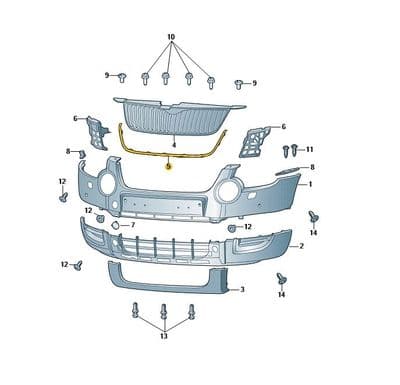 Skoda Yeti  Mk1 Radiator Grill Surround