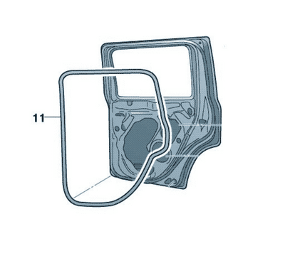 Skoda Yeti  Right Rear Door Outer Seal