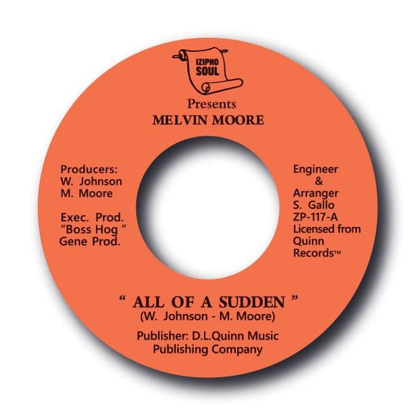 MELVIN MOORE - ALL OF A SUDDEN. Sold Out