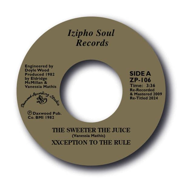 XXCEPTION TO THE RULE - THE SWEETER THE JUICE b/w ANGEL IN DISGUISE