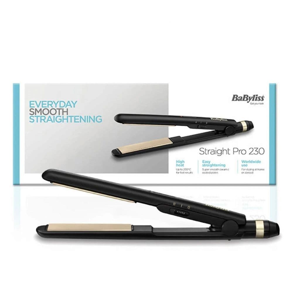 Babyliss Hair Straightener Ceramic Plates Straight Pro 230
