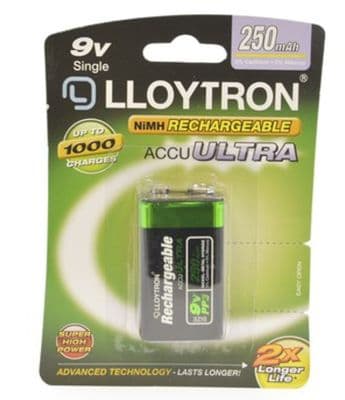 Box 40 - Lloytron NIMH AccuUltra Battery - PP3 9V 250mAh