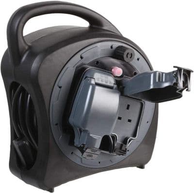 Box 5 - 2-Gang Outdoor Mains Extension Reel, IP54 25m