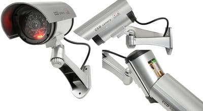 Dummy Bullet Infrared CCTV Security Camera with Flashing LED Indoor Outdoor Fake