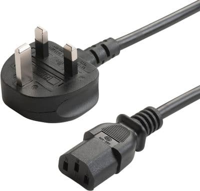 Eagle IEC C13 Kettle Mains Lead to 3 Pin UK Plug 10A 1.5 Metres