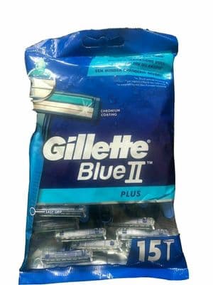 Gillette Blue II Plus Disposable Razor Pack of 15