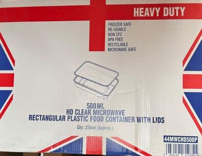 H-P Pack 250, 500ML Food Storage Container & Lid