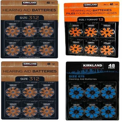 Pack 48 Premium Quality Hearing Aid Batteries Size 10,13,312 and 675