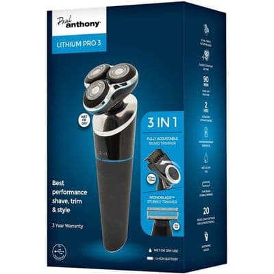 Paul Anthony Pro 3 Wet & Dry Shaver, Beard Trimmer & Style