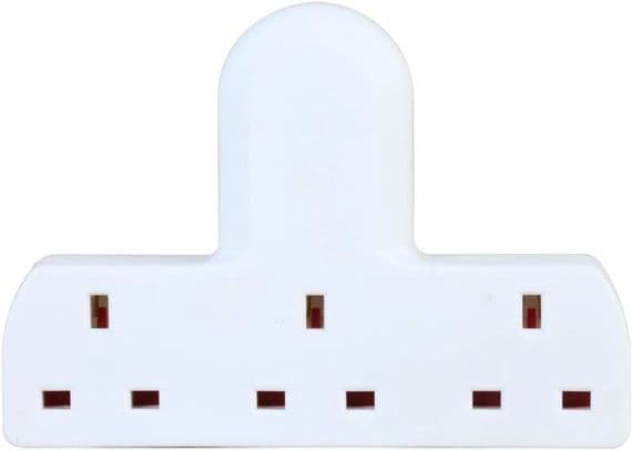 Status Wall Plug Adapter 3 Way Gang 13A