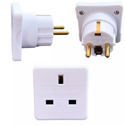 Travel Adaptor 2 Way UK to Europe Adapter Plug