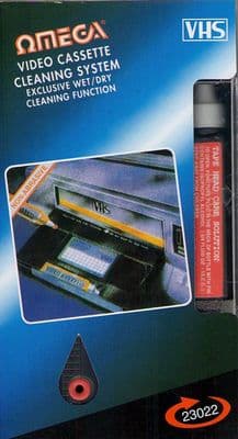 Video VHS VCR Cassette Tape Video Head Cleaner System Wet/Dry with Fluid