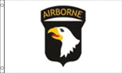 101st Airbourne White 5ft x 3ft Flag
