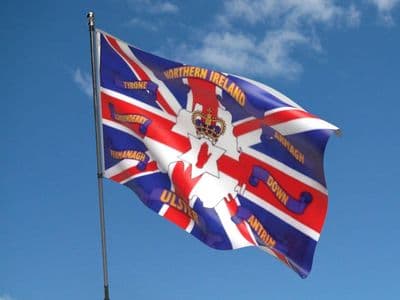 6 Counties of N. Ireland 5ft x 3ft Flag