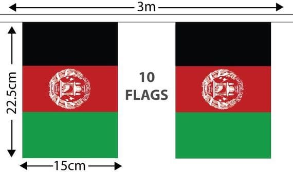 Afghanistan Bunting Small | Buy Afghanistan Small Bunting | NWFlags