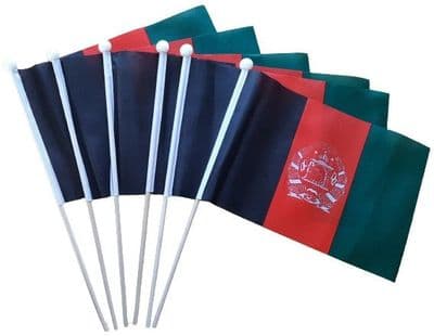Afghanistan Hand Flag - 6 Pack