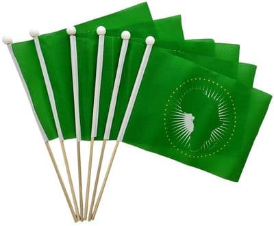 African Union Hand Flag - 6 Pack