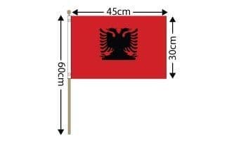 Albania Large Hand Flag (18