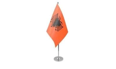 Albania Table Flag - Satin