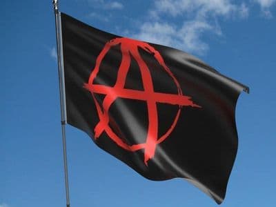 Anarchy Red 5ft x 3ft Flag