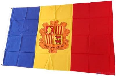 Andorra Flag - 5ft x 3ft | Standard Polyester