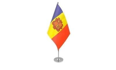 Andorra Satin Table Flag