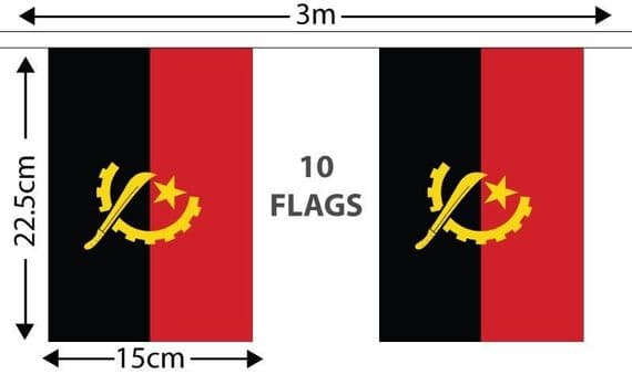 Angola Bunting Small | Buy Angola Small Bunting | NWFlags