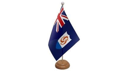 Anguilla Wooden Table Flag